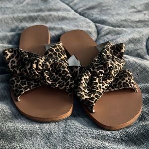 Cheetah print sandals